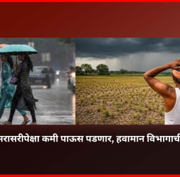 देशात यंदा सरासरीपेक्षा कमी पाऊस पडणार, हवामान विभागाची माहिती