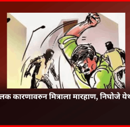 क्षुल्लक कारणावरुन मित्राला मारहाण, निघोजे येथील घटना