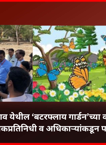 थेरगाव येथील ‘बटरफ्लाय गार्डन’च्या कामाची लोकप्रतिनिधी व अधिकाऱ्यांकडून पाहणी
