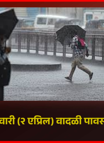 राज्यभरात आज वादळी पावसाची शक्यता, हवामान विभागाकडून 'यलो अलर्ट'