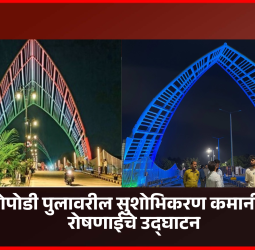 सांगवी-बोपोडी पुलावरील सुशोभिकरण व विद्युत रोषणाईचे उद्घाटन