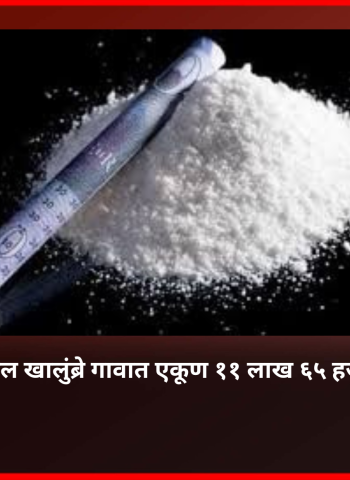 खेड तालुक्यातील खालुंब्रे गावात एकूण ११ लाख ६५ हजारांचे मॅफेड्रोन जप्त