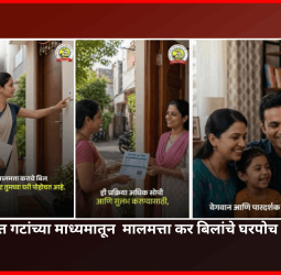 महिला बचत गटांच्या माध्यमातून  मालमत्ता कर बिलांचे घरपोच वाटप सुरु