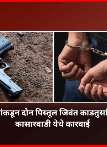 दोन युवकांकडून दोन पिस्तूल जिवंत काडतुसांसह जप्त, कासारवाडी येथे कारवाई