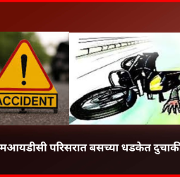 तळेगाव एमआयडीसी परिसरात बसच्या धडकेत दुचाकीस्वार ठार