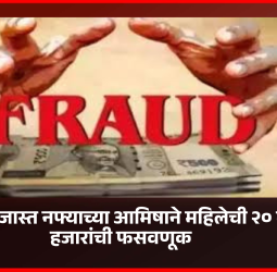 शेअर मार्केट जास्त नफ्याच्या आमिषाने महिलेची २० लाख ५८ हजारांची फसवणूक