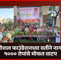 उन्नती सोशल फाउंडेशनच्या वतीने नागरिकांना १००० रोपांचे मोफत वाटप........  आमदार शंकर जगताप यांच्या वाढदिवसानिमित्त पिंपळे सौदागरमध्ये उपक्रम