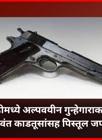 निगडीमध्ये अल्पवयीन गुन्हेगाराकडून जिवंत काडतूसांसह पिस्तूल जप्त