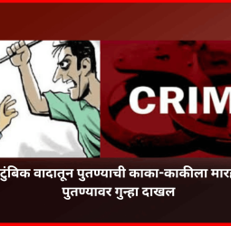 कौटुंबिक वादातून पुतण्याची काका-काकीला मारहाण, पुतण्यावर गुन्हा दाखल