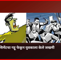 सिमेंटचा गट्टू फेकून युवकाला केले जखमी