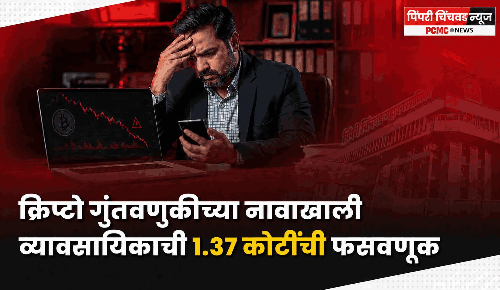 क्रिप्टो गुंतवणुकीच्या नावाखाली व्यावसायिकाची 1.37 कोटींची फसवणूक