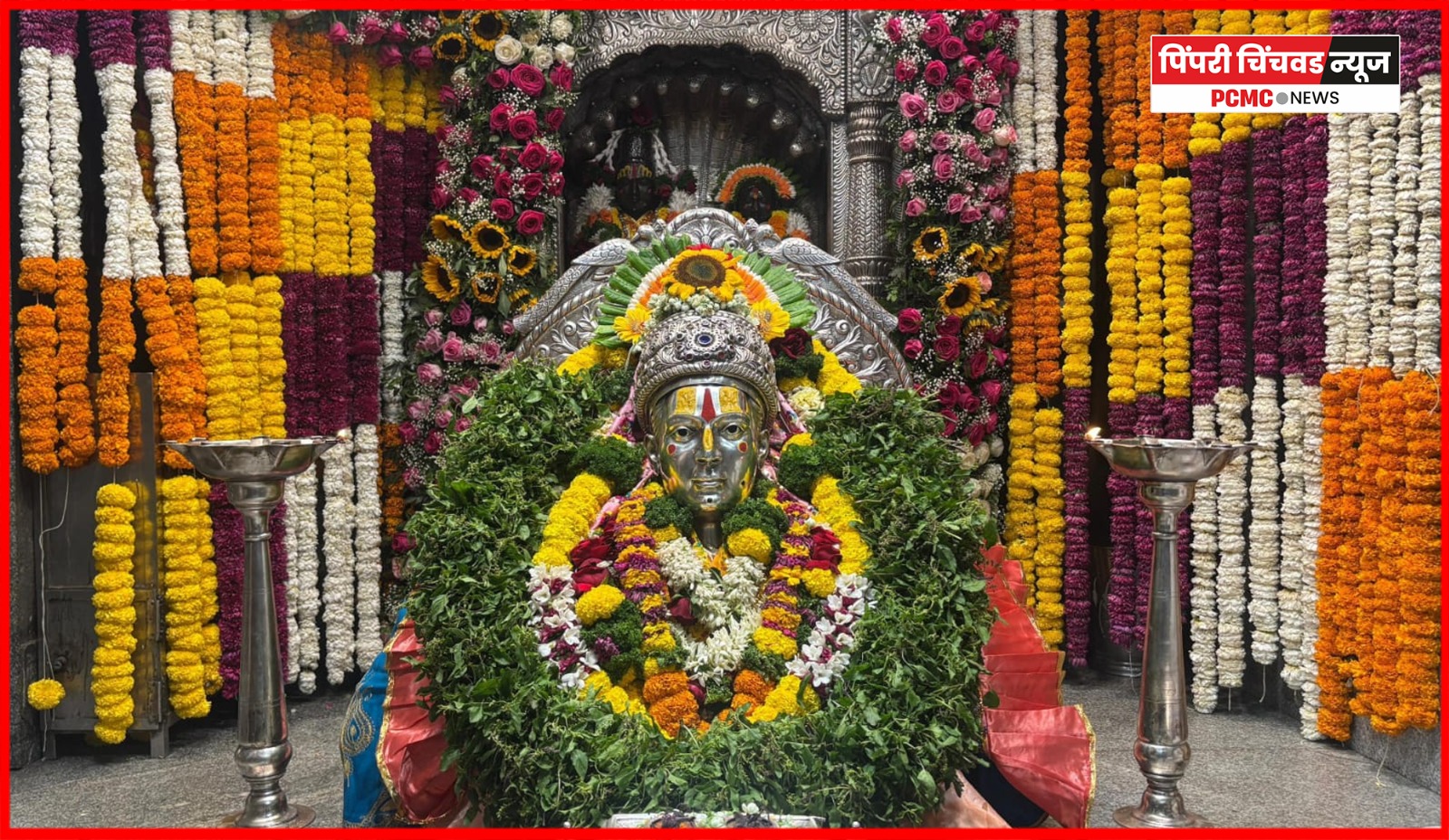 विजया एकादशीनिमित्त आळंदीमध्ये संत ज्ञानेश्वर माऊलींच्या समाधी मंदिराची मनोहारी सजावट