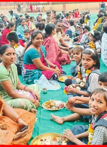 आळंदीतील ज्ञानेश्वर विद्यालयात उत्साहात मातृ-पितृ पूजन सोहळा