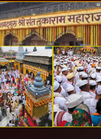 टाळ-मृदंगाच्या निनादात संत तुकाराम महाराजांच्या पालखीचे पंढरपुराकडे प्रस्थान