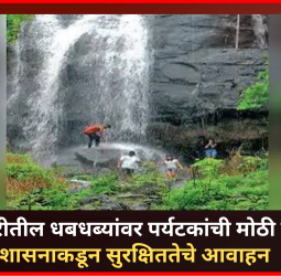 रत्नागिरीतील धबधब्यांवर पर्यटकांची मोठी गर्दी; प्रशासनाकडून सुरक्षिततेचे आवाहन*