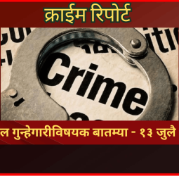 क्राईम रिपोर्ट -     शहरातील गुन्हेगारीविषयक बातम्या - १३ जुलै २०२६
