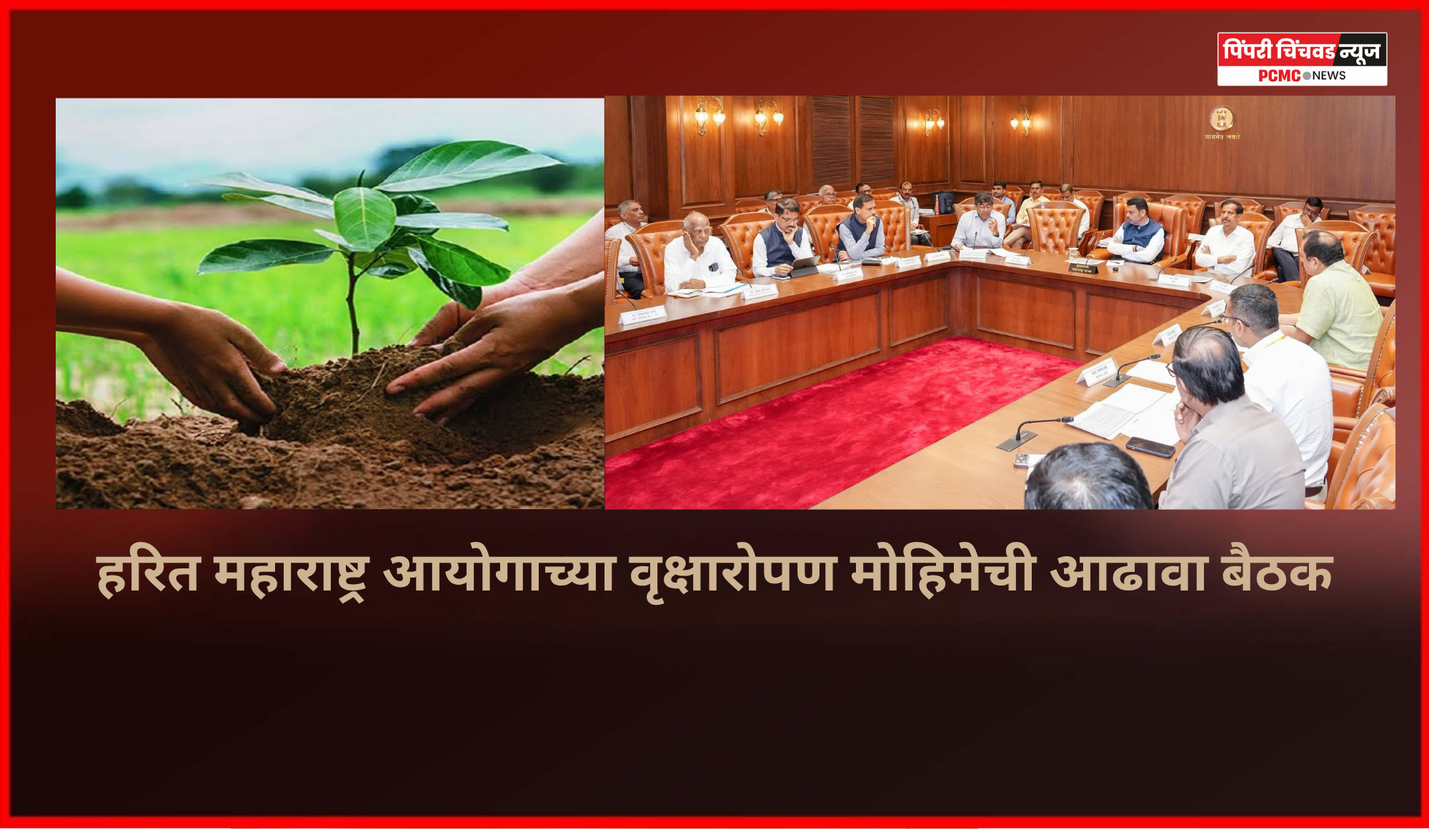 हरित महाराष्ट्र आयोगाच्या वृक्षारोपण मोहिमेची आढावा बैठक