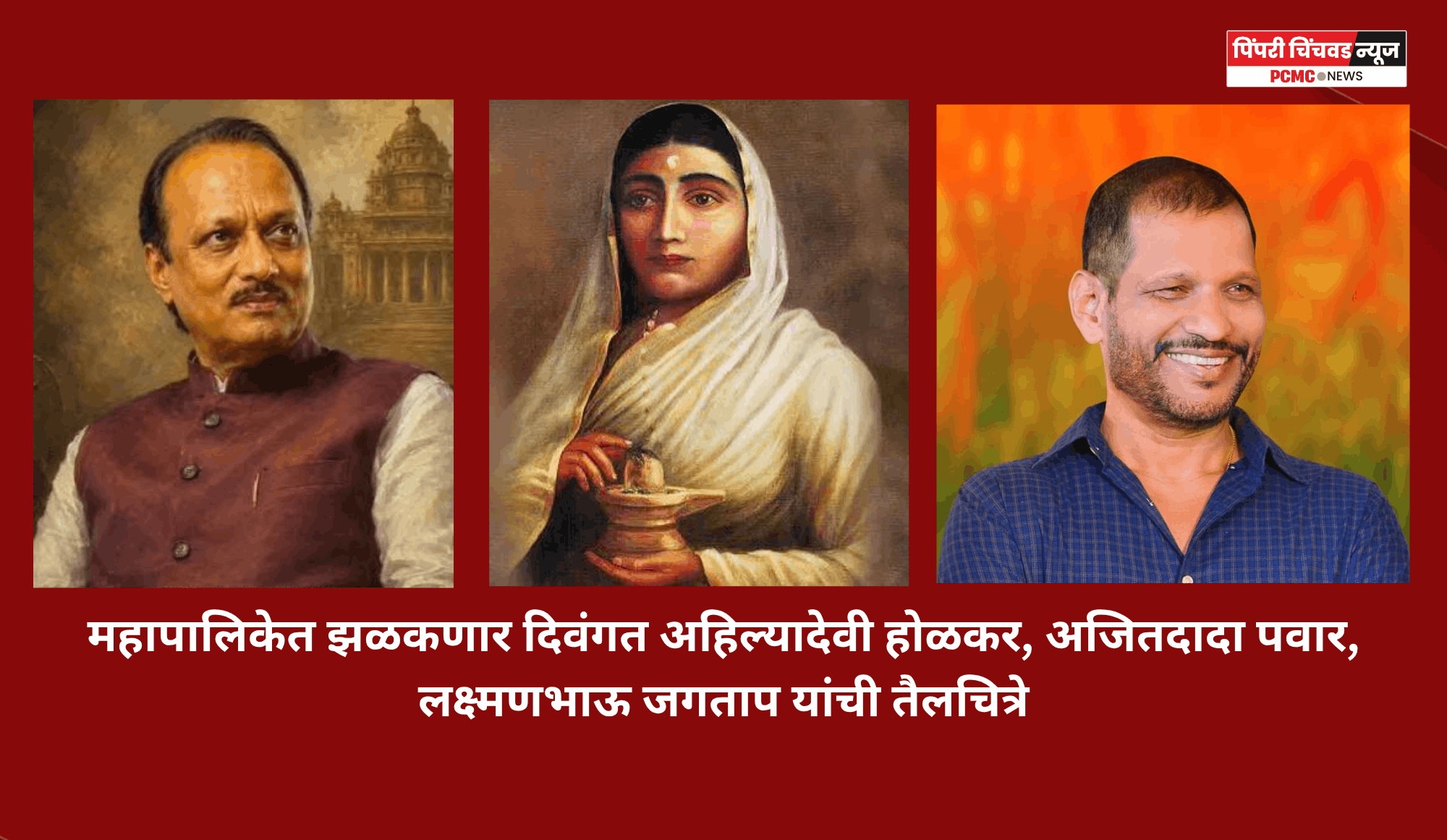 महापालिकेत झळकणार दिवंगत अहिल्यादेवी होळकर, अजितदादा, लक्ष्मणभाऊ यांची तैलचित्रे