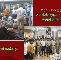 शहरात १५६ गुन्हयांमधील जप्त केलेले एकूण २ कोटी ६४ लाख रुपयांचे अंमली पदार्थ नष्ट, पोलिसांची कार्यवाही