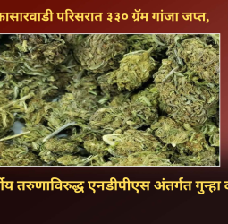 कासारवाडी परिसरात ३३० ग्रॅम गांजा जप्त, १८ वर्षीय युवकाविरुद्ध  गुन्हा दाखल