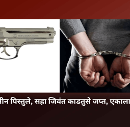 भोसरीत तीन पिस्तुले, सहा जिवंत काडतुसे जप्त, एकाला अटक
