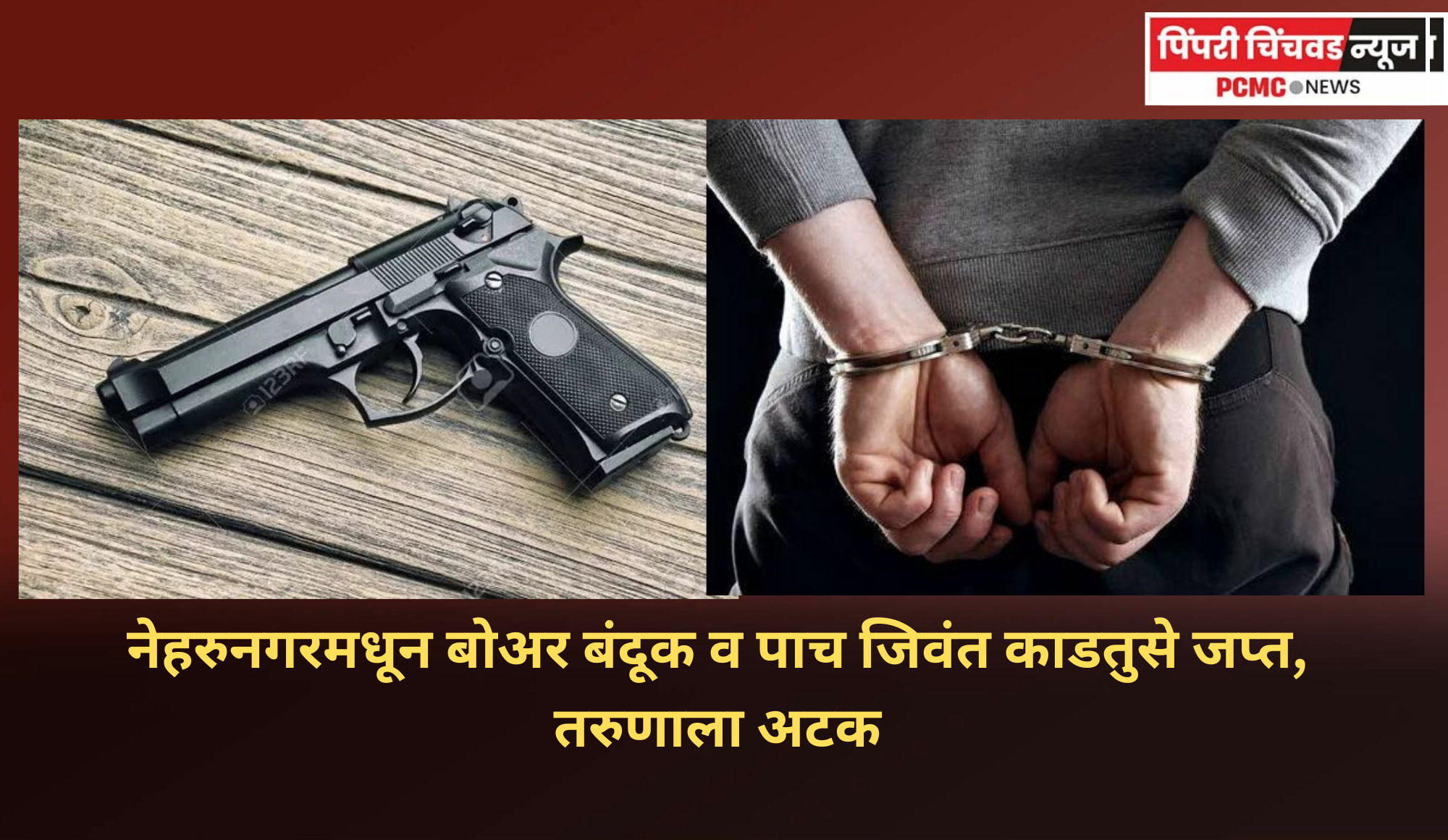 नेहरुनगरमधून बंदूक व पाच जिवंत काडतुसे जप्त, तरुणाला अटक