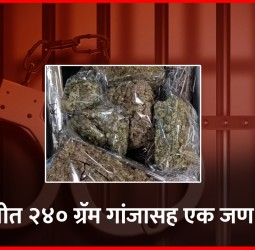 चऱ्होलीत २४० ग्रॅम गांज्यासह एक जण अटकेत