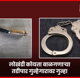 लोखंडी कोयता बाळगणाऱ्या तडीपार गुन्हेगारावर गुन्हा