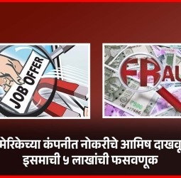 अमेरिकेच्या कंपनीत नोकरीचे आमिष दाखवून इसमाची ५ लाखांची फसवणूक