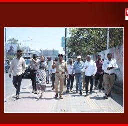 वाकडमधील वाहतूक कोंडी सोडवण्यासाठी नगरसेवक आणि अधिकाऱ्यांकडून प्रत्यक्ष पाहणी