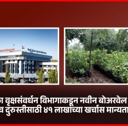 महापालिका वृक्षसंवर्धन विभागाकडून नवीन बोअरवेल घेण्यासाठी व दुरुस्तीसाठी ४१ लाखांच्या खर्चास मान्यता