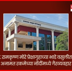 प्रा. रामकृष्ण मोरे प्रेक्षागृहाच्या भाडे वसुलीत व अनामत रकमेच्या नोंदींमध्ये गैरव्यवहार