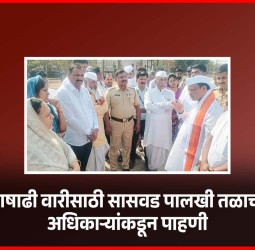 आषाढी वारीसाठी सासवड पालखी तळाची अधिकाऱ्यांकडून पाहणी