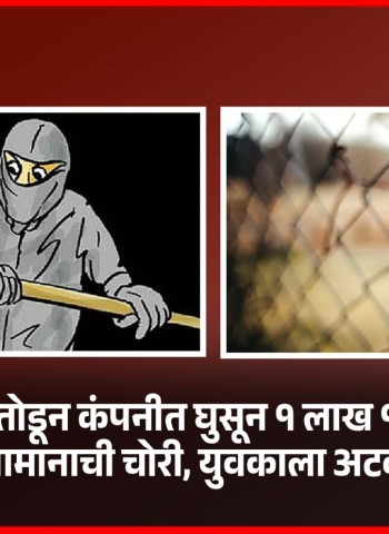 तारेचे कुंपण तोडून कंपनीत घुसून १ लाख १६ हजारांच्या सामानाची चोरी, युवकाला अटक