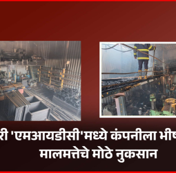 भोसरी 'एमआयडीसी'मध्ये कंपनीला भीषण आग, मालमत्तेचे मोठे नुकसान