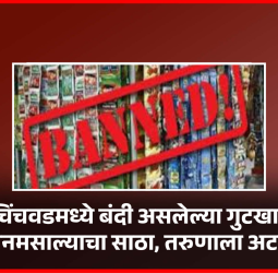 चिंचवडमध्ये बंदी असलेल्या गुटखा-पानमसाल्याचा साठा, तरुणाला अटक