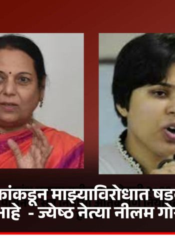 असंतुष्ट घटकांकडून माझ्याविरोधात षडयंत्र रचले जात आहे  - ज्येष्ठ नेत्या नीलम गोऱ्हे