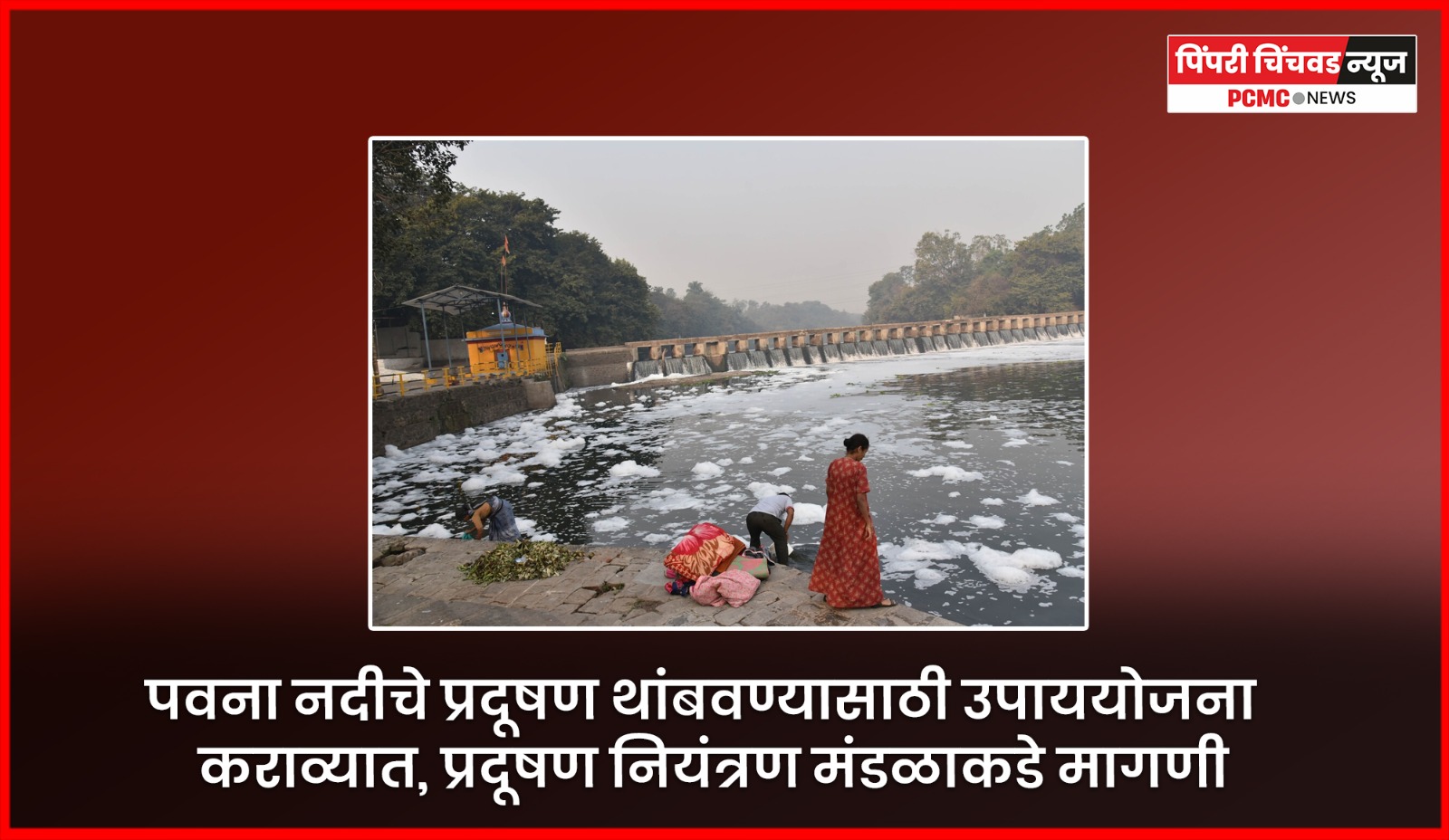 पवना नदीचे प्रदूषण थांबवण्यासाठी उपाययोजना कराव्यात, प्रदूषण नियंत्रण मंडळाकडे मागणी