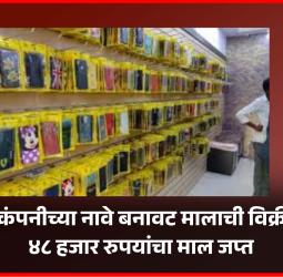 नामांकीत कंपनीच्या नावे बनावट मालाची विक्री, १३ लाख ४८ हजार रुपयांचा माल जप्त