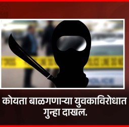 कोयता बाळगणाऱ्या युवकाविरोधात गुन्हा दाखल