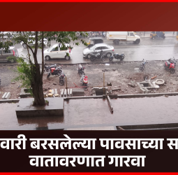 सोमवारी बरसलेल्या पावसाच्या सरींनी वातावरणात गारवा