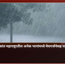 पुढच्या २४ तासांत महाराष्ट्रातील अनेक भागांमध्ये मेघगर्जनेसह पावसाचा अंदाज