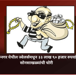 नेहरुनगर येथील ज्वेलर्समधून ३३ लाख ९० हजार रुपयांच्या सोनसाखळ्यांची चोरी