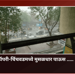 दुपारीच दाटून आलेला अंधार, वादळी वारा अन् ढगांच्या गडगडाटासह पाऊस धो-धो बरसला