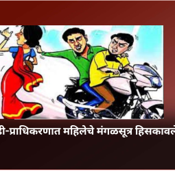 निगडी-प्राधिकरणात महिलेचे मंगळसूत्र हिसकावले