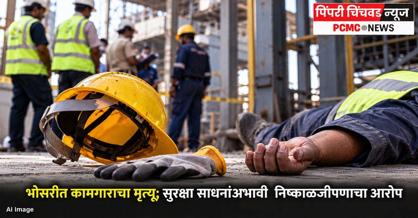 भोसरीत कामगाराचा मृत्यू; सुरक्षा साधनांअभावी निष्काळजीपणाचा आरोप