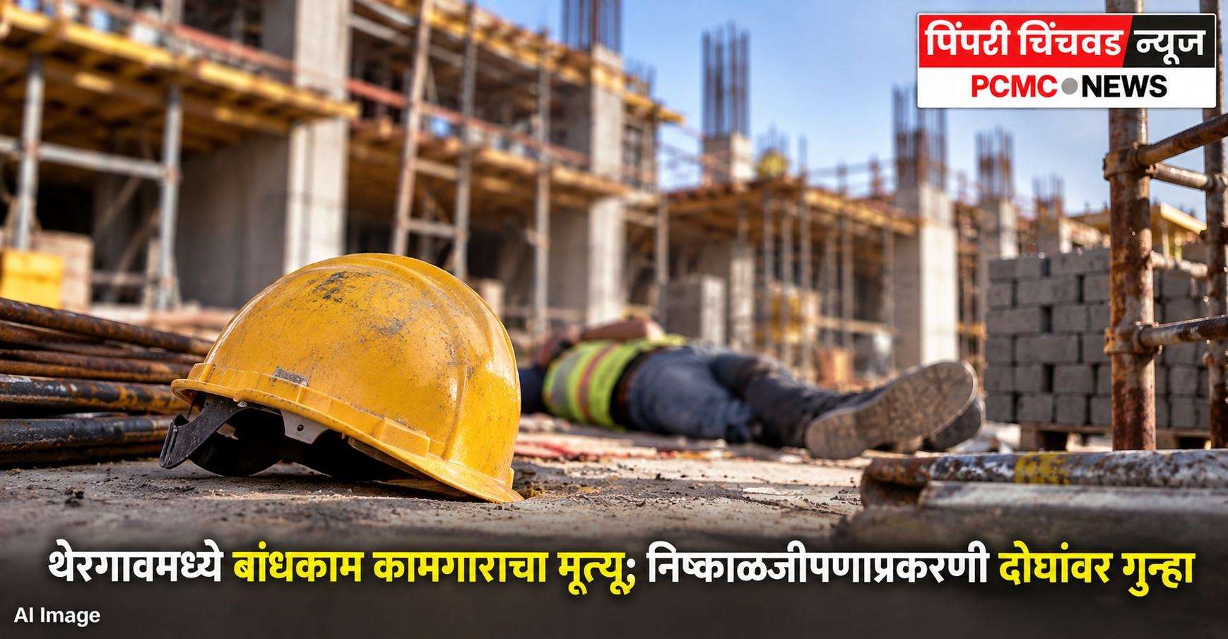 थेरगावमध्ये बांधकाम कामगाराचा मृत्यू; निष्काळजीपणाप्रकरणी दोघांवर गुन्हा