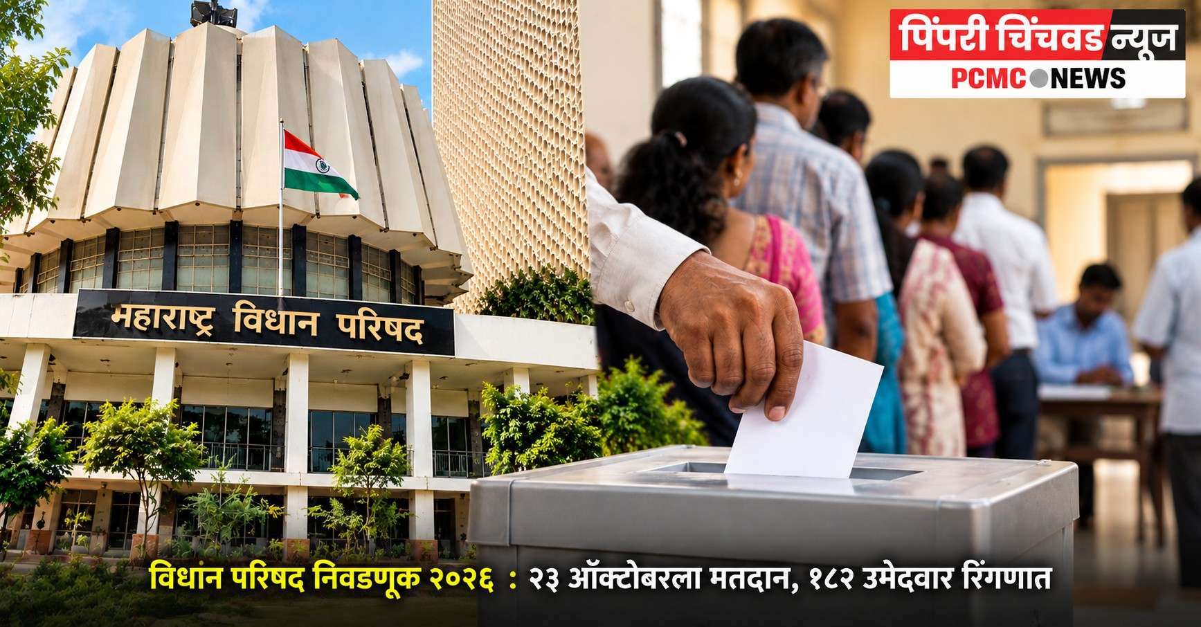 विधान परिषद निवडणूक २०२६ : २३ ऑक्टोबरला मतदान, १८२ उमेदवार रिंगणात