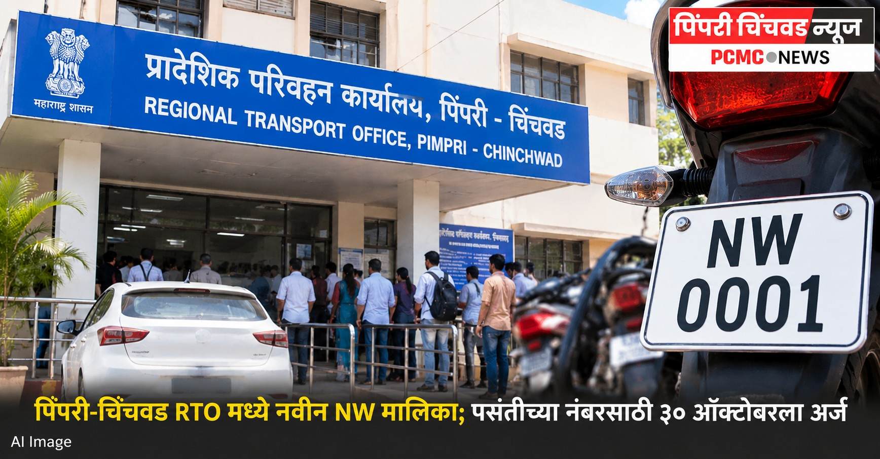 पिंपरी-चिंचवड RTO मध्ये नवीन NW मालिका; पसंतीच्या नंबरसाठी ३० ऑक्टोबरला अर्ज