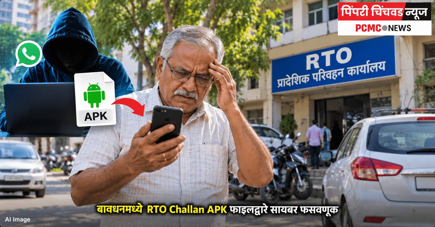बावधनमध्ये RTO Challan APK फाइलद्वारे सायबर फसवणूक